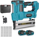 Yofidra Cordless Nail Gun 2-in-1 Electric Stapler & Nailer for Wood, 15-50mm F-Type Nails & 10-40mm Staples with 3000mAh Battery, LED Light & Depth Adjustment
