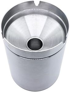 Smokeless Ashtray for Weed, Car Ashtray with Lid Smell Proof, Stainless Steel Cigarette Ash Tray for Outdoor Office Home Use (BB)
