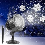 Updated Snowflake Projector Lights Outdoor,9Watts Super Brighter,Snowfall Lamp Night Light Projection,LED Christmas Projector Lights Waterproof for Xmas,New Year