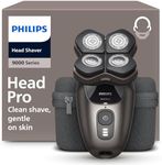 Philips Head Shaver Pro 9000 Series - Skull Shaver for Men and Women, 360° Flexing Head & ComfortCut Blades for Clean Shave, Gentle on Skin, Model HS9980/15