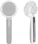 Fumzen Eliminate Static Electricity Pet Grooming Brush,Self Cleaning Slicker Brush,Pet hair removal brush, Shedding Antistatic Brush for Dogs Cats Rabbit & More. (Grey)