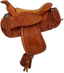 AJ Tack 5" Decorative Western Saddle Light Brown