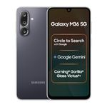 Samsung Galaxy M36 5G Mobile (Velvet Black, 8GB RAM, 128GB Storage) | Google Gemini| Gorilla Glass Victus+ | 7.7mm | AI Enhanced 50MP OIS Triple Camera| Nightography| Lag-free Gaming | Without Charger