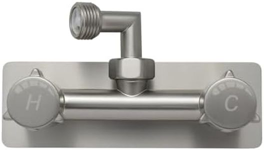 G-Sunny All Metal RV Exterior Shower Faucet,4" RV Shower Faucet Replacement,RV Outdoor Shower Valve, for Exterior Shower Boxes (Brushed Nickel)