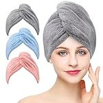 BEoffer Microfiber Hair Towel, 3 Pa