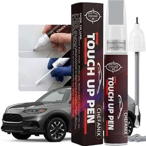 Modern Steel Metallic(NH-797M) Touch Up Paint Pen Compatible with Honda - Exact Color Match, 2-in-1 Brush & Pen,Car Paint Scratch Repair Kit for CRV/CIVIC/Accord/HRV/Pilot/Odyssey