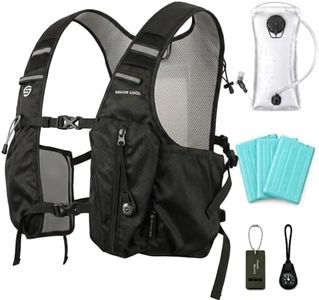 SAVIOR COOL Running Hydration Vest Backpack with 2L Water Bladder, 22L Cooling Hydration Pack for Men Women, Hiking, Cycling, Trail Running, Marathon (Black)