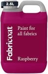 Fabricoat - Fabric Paint for Furniture - 85 oz / 2.5L Raspberry - Restore or Change the Color of Couches, Chairs, Upholstery, Soft Furnishings, Car Interiors, Clothing, & Footwear