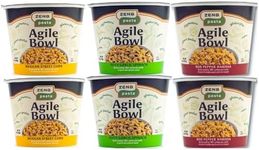 ZENB Gluten Free Pasta Bowls- New Variety Pack Made From 100% Yellow Peas & Real Vegetables, Non-GMO & Vegan- High Protein & High Fiber Microwavable Ramen Alternative, Quick and Easy Lunch (Pack of 6)