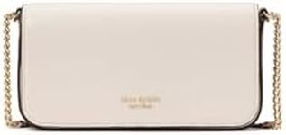 kate spade new york Devin Colorblocked Saffiano Leather Flap Chain Wallet, Timeless Taupe Multi, Timeless Taupe Multi, One Size