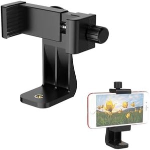 Support et Adaptateur Trépied Universel pour Smartphone, Compatible avec i-Phone et Sam-Sung Galaxy, Google Nexus, Support de Téléphone Portable Extensible pour Monopode et Selfie Stick, Noir