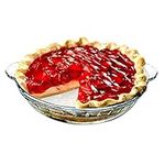 Glass Pie Dish 8.5in, Glass Pie Plate - 22cm, 1.1 L, Round Pie Pan for 3-4 People