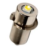 HQRP High Power Upgrade Bulb 3W LED 180LM Compatible with 12 14.4 18 Volt Hitachi Ryobi Skil Makita Craftsman Bosch Porter Cable Dewalt Milwaukee Ridgid Flashlight