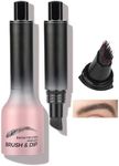 Anglicolor Liquid Microblading Eyebrow Pen,Micro Teardrop Eyebrow Brush To Microblading Eyebrow,Hair-Like Strokes,Natural Easy To Color Long Lasting Quick Drying (06Grayblack)