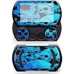 MightySkins Skin Compatible with Sony PSP Go System wrap Sticker Skins Blue Skulls