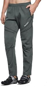 baleaf Men's Fleece Pants Winter Cycling Pants Mountain Bike Clothing Thermal Cold Weather Running Gear Grey S