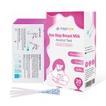 Alcohol Test Strips for Breastmilk,Detects Alcohol in 2 Mintues, High Sensitivity to 0.02%（20mg/dL), Simple Breastmilk Dip Test, Fast and Easy to Use for Breastfeeding Moms-20 Test Strips