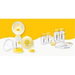 Breast Pump Swing Flex from Medela, single electric breastpump with Medela Breast Milk Store and Feed Set, White
