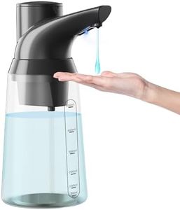 Greatmay Adjustable Automatic Soap Dispenser Touchless, 4 Adjustable Levels，Battery Powered Operated Sensor Liquid Soap Pump，Touch-Free Hand Sanitizer Dispenser
