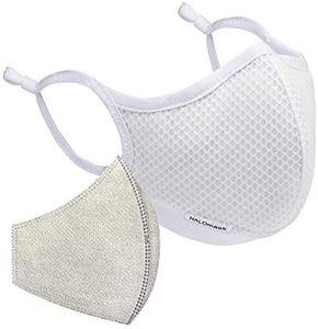 Halo Life Face Mask - Reusable/Washable with Replaceable Nanofiber Filter - Lightweight Ultra-Breathable, Specific Sizes, Adjustable to fit for Women/Men/Children- 200 Hour Filter Life - White