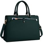 Laptop Bag for Women 15.6 inch Laptop Tote Bag Leather Large Capacity Work Tote Bag Waterproof Business Office Computer Bag Women Travel Handbag Shoulder Bag, Green