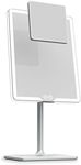 LUNA London ORBIT Mirror in Chalk Grey | Vanity Mirror with Lights, Makeup Mirror, LED Lighted Desk Mirror with Light for Tabletop 7X 1X Magnification Dimmable and Rechargeable