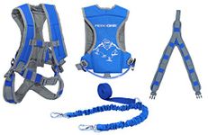 MDXONE Kids SKI Trainer Child SKI Harness with Rope and Absorb bungees, Blue