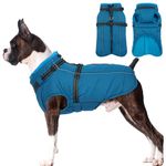 Lelepet Dog Coat, Dog Coat with Harness Built in Warm Dog Winter Coat Waterproof Dog Jacket with Harness Dog Cold Weather Coats Thick Dog Fleece Vest Reflective Dog Coats for Small Medium Large Dogs