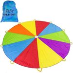 Play Platoon Parachute 20 Foot for Kids with 16 Handles Play Parachute - Multicolored Parachute