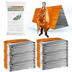 Kovshuiwe Emergency Mylar Thermal Blankets,4/10/30-Pack Space Blanket Survival kit Camping Blanket,Thermal Blankets Survival,Emergency Blankets Perfect for Outdoors,Hiking,Survival,Bug Out Bag