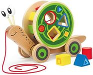 Hape Walk-A-Long Snail Toddler Wooden Pull Toy