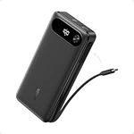 Anker Power Bank, 20,000mAh Portable Charger with Built-in USB-C Cable, 87W Max Fast Charging Battery Pack, for iPhone 17/16/15/14/13 Series, Samsung, Switch, and More
