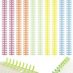 10Pcs Binding Combs, Plastic Comb Binding Spines for Spiral Book Binder 2/5 Inch Diameter 30 Rings Binding Spines for Student Teacher Business Document File, Easy to Open Close Adding Pages(5 Color)