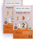 Ready, Set, Food! Stage 2 Mix-ins – Safe & Easy Early Allergen Introduction for Babies 4+ Months, Mix with a Bottle or Baby Food, with 3 Top Allergens: Organic Peanuts, Milk & Eggs (60 Days)