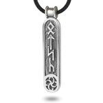 Viking Mens Runes Formula Sterling Silver Pendant Necklace Norse Nordic Celtic Rune Jewelry Magic Protection Amulet for Men Elder Futhark Odal -Tiwaz -Sowilo-Hagalaz