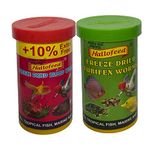 FishAsPets Hallofeed Freeze Dried Worms | Fish Food - 20 Gms Blood Worms + 40 Gms Tubifex Worms, Adult