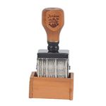 Furnoor Wooden Date Seal,Rolling Wheel Stamp Vintage Font for DIY Scrapbooking Art Decoration