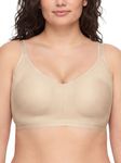 Warners Women's Blissful Benefits Underarm-Smoothing with Seamless Stretch Wireless Lightly Lined Comfort Bra Rm3911w, Butterscotch, X-Large