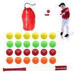 Powernet 27" Sweet Spot Training Bat and 2" Progressive Micro Ball 24 Pk Bundle for Baseball Softball