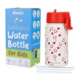 SOLARA Water Bottle for Kids | Kids Water Bottle, Sipper Bottle for Kids, Thermosteel Kids Bottle, Stainless Steel Water Bottle for Kids, Straw Bottle for Kids, Hearts