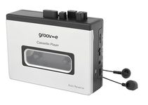 Groov-e Retro Cassette Player & Recorder with Bluetooth - Comes with Headphones, Has Auto Reverse Feature, Built-In Mic & Speaker, USB or Battery-Operated