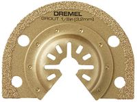 Dremel MM500 1/8-Inch Oscillating Multitool Blade for Grout Removal, Fast Cutting Carbide Accessory - Universal Quick- Fit Interface Fits Bosch, Makita, Milwaukee, and Rockwell, Gold