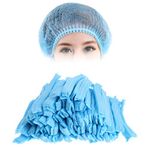 NUVO MEDSURG Disposable Nonwoven Bouffant Caps Hair Net for Hospital Salon Spa Catering and Dust- Workspace (Pack of 100) Blue