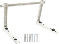 Merkaunis Mini Split Wall Mounting Bracket,Outdoor Wall Mounting Bracket,Wall Mounting AC Brackets,Adjustable Outdoor Heavy Duty Split Bracket for Ductless Split Condenser Heat Pumps, White