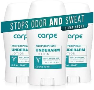 Carpe Deodorant Underarm Antiperspirant - Advanced Sweat & Odor Protection Formula - Sport Deodorant for Men & Women - Combat Excessive Sweating with Odor Control - Clean Sport Scent (Pack of 3)