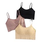 Vinbila Women Sports Bras Cotton Padded Bra Top Bra T-Shirt Bra Girl Bra Combo Bra Pack of 3 PIS (Fit Up to 28,30, 32, 34)