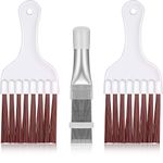 Boao 3 Pieces Air Conditioner Condenser Fin Cleaning Brush Stainless Steel Coil Cleaner Fin Comb Refrigerator Coil Cleaning Whisk Brush