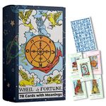 Visaan Tarot Cards with Meaning for Fortune Telling, 78 Cards, Meanings,Dates,Seasons,& Elements Written for an Easy Learning for Beginners