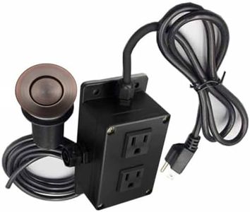 Strictly Sinks Dual Outlet Garbage Disposal Air Switch Kit – Sink Top Waste Disposer Control Box with Stainless Steel Push Button,15A, 125/250V,for Kitchen Sink/Countertop (Oil Rubbed Bronze)