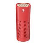 IMUNSEN M-003R Car Air Purifier with Cypress Wood, 4-Stage Filtration, H13 True HEPA Filter, Captures Smoke, Odors, Mold, Allergens, USB Port 5V Car, Desk and Office, Made in Korea – Red